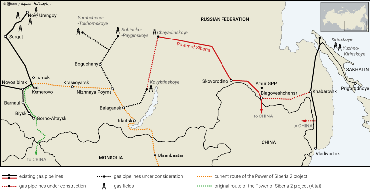 Map.-Routes-of-gas-pipelines-from-Russia-to-China