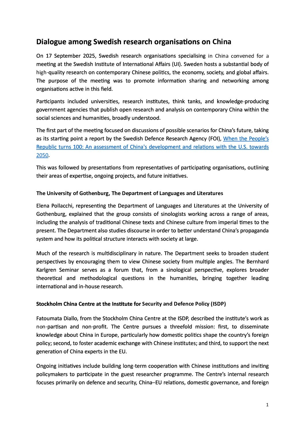 Dialogue among Swedish research organisations on China_framsida